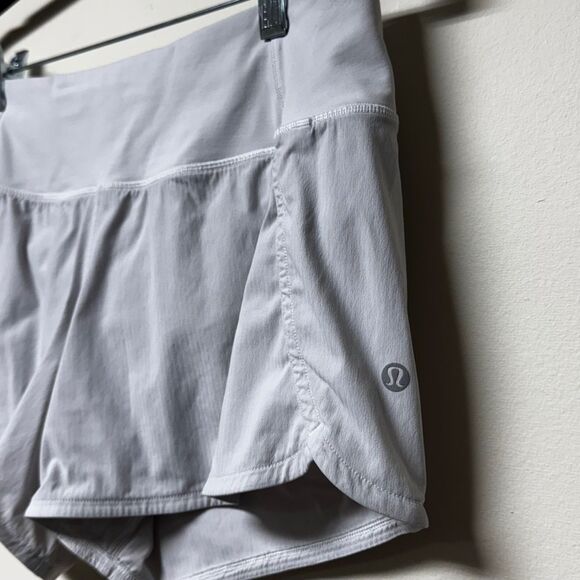 LULULEMON Speed Up Lined Short, White, Sz 6, 4" - Picture 4 of 9